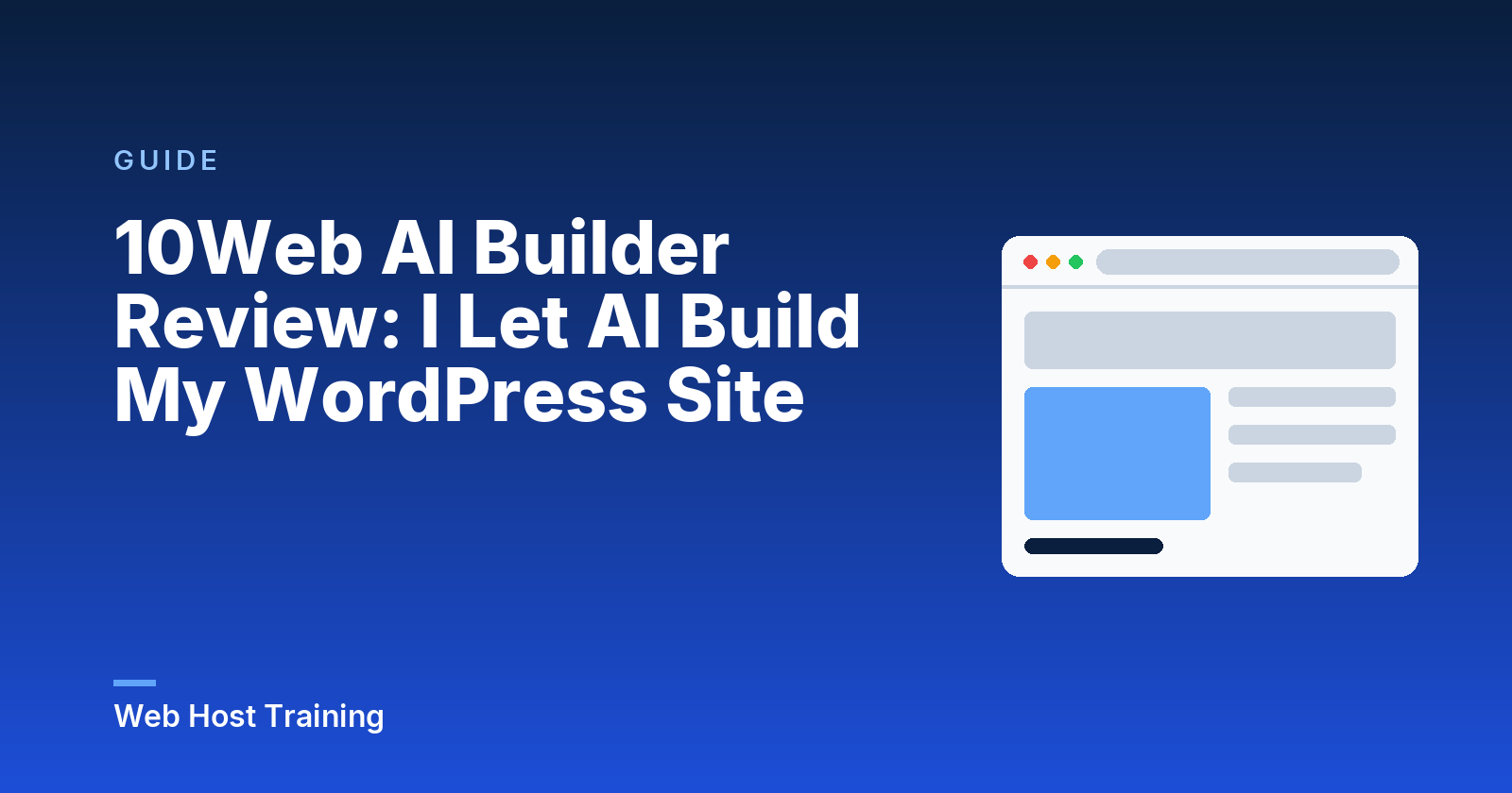 10Web AI Builder Review: I Let AI Build My WordPress Site