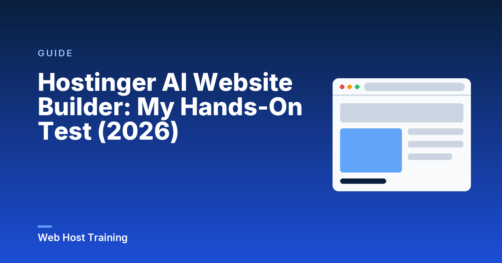 Hostinger AI Website Builder: My Hands-On Test (2026)