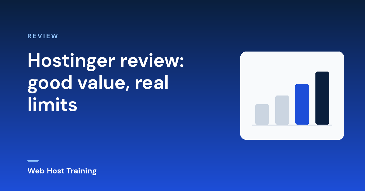 Hostinger review: good value, real limits