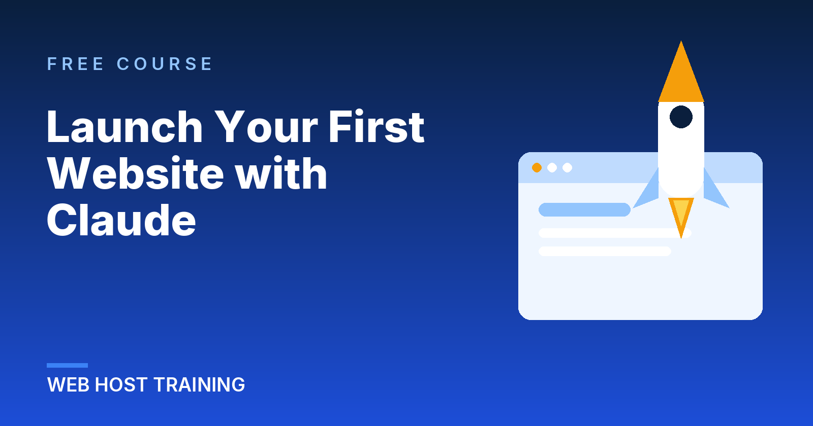 Launch Your First Website with Claude course cover