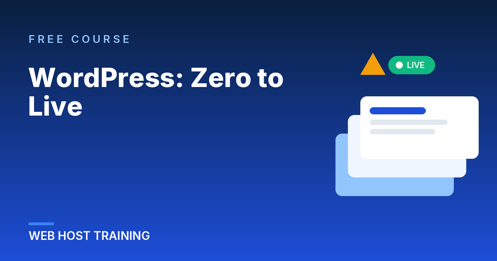 WordPress Zero to Live course cover