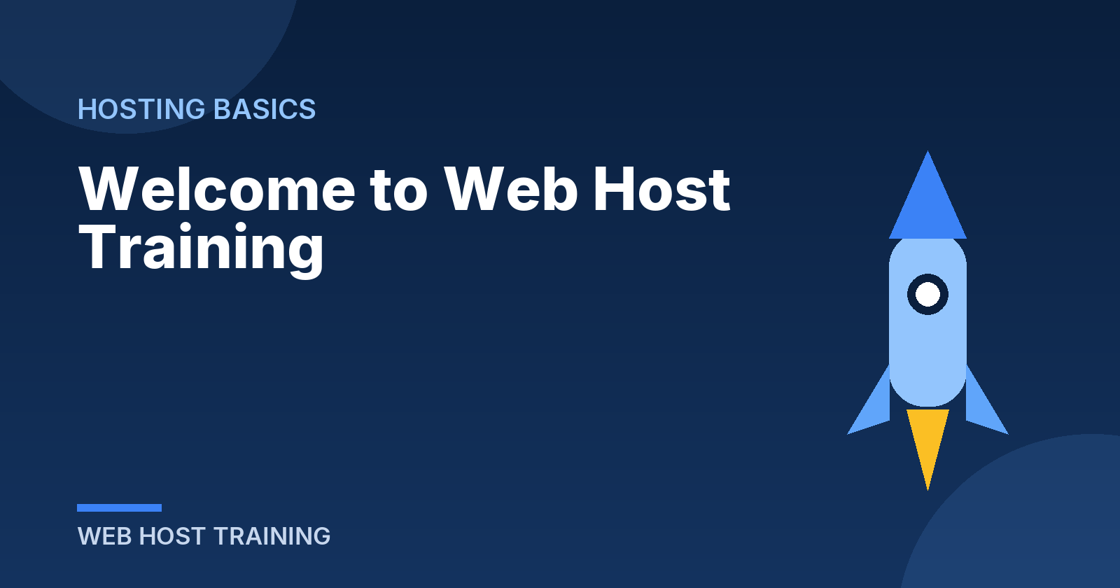 Welcome to Web Host Training